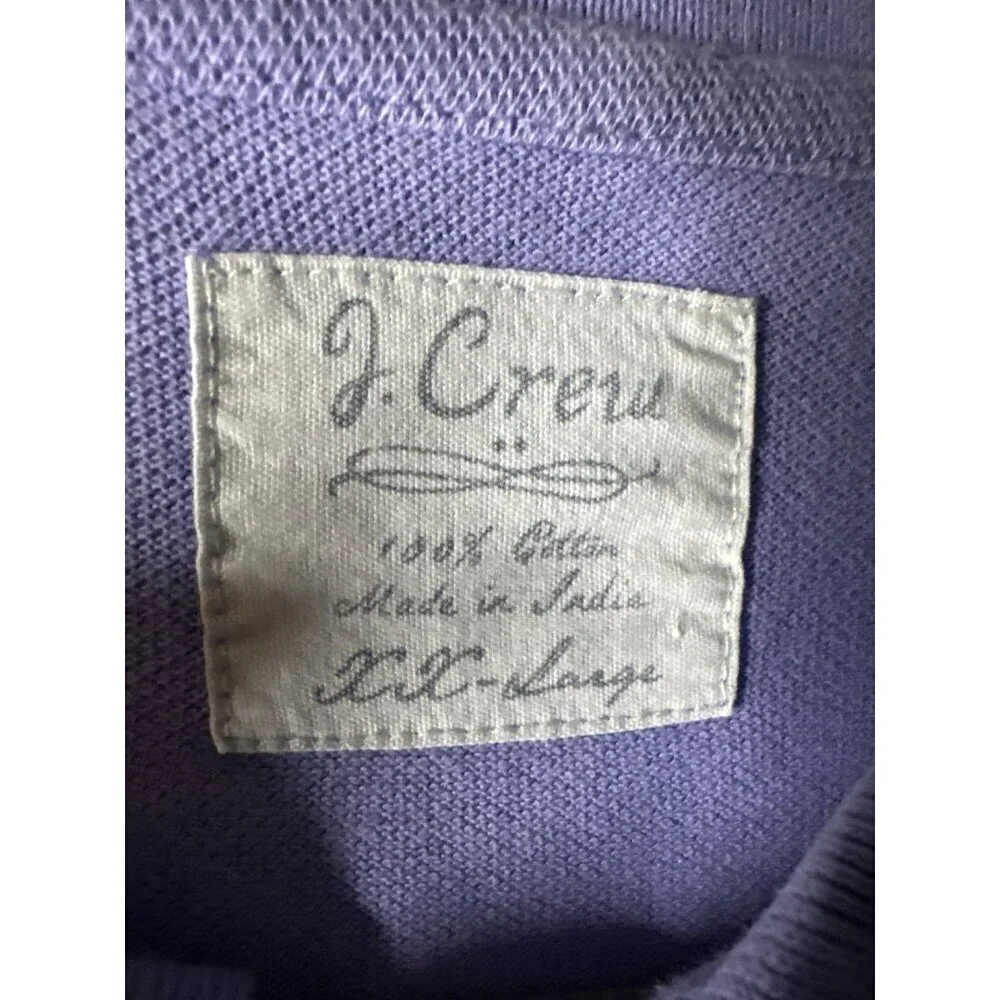 Vintage J.Crew Mens XX-Large 100% Cotton Made in India Polo Shirt Style 12048